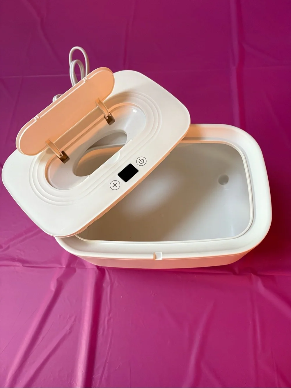 Compact Electric Baby Wipes warmer in white